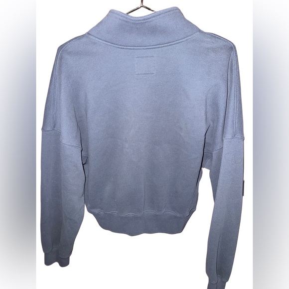 Abercrombie Essential Sunday Quarter Zip Dark Gray Sweatshirt size medium - Picture 3 of 4